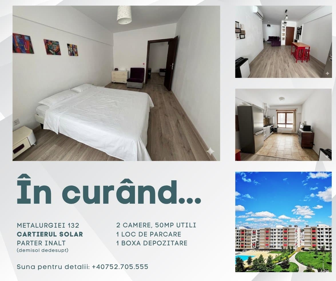 2 camere + parcare + boxa, acces piscina, Cartierul Solar